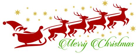 Santa on sleigh with reindeer clipart. Free download transparent .PNG | Creazilla