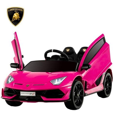 Uenjoy 12V Kids Electric Ride On Car Lamborghini Aventador SVJ ...