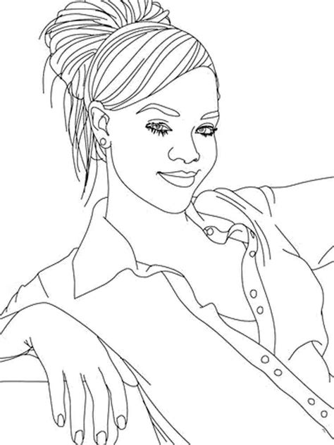 Rihanna coloring pages