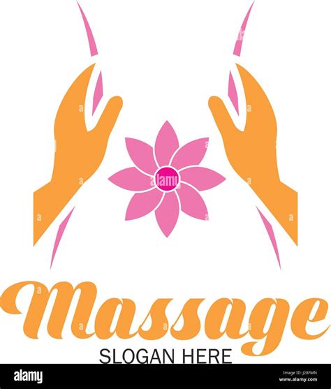 massage therapy logo with text space for your slogan / tagline, vector illustration Stock Vector ...