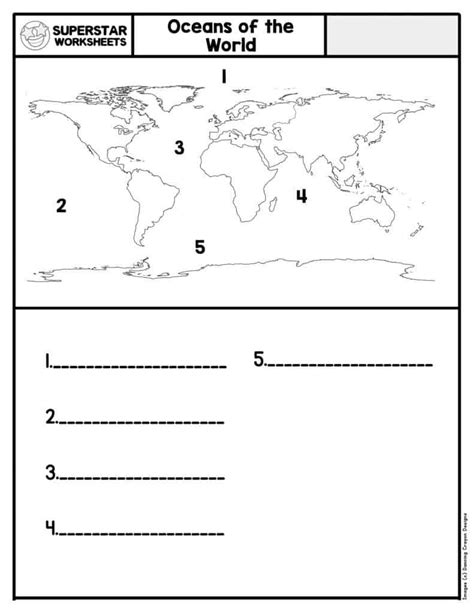 Seven Continents & Oceans Worksheets - Superstar Worksheets