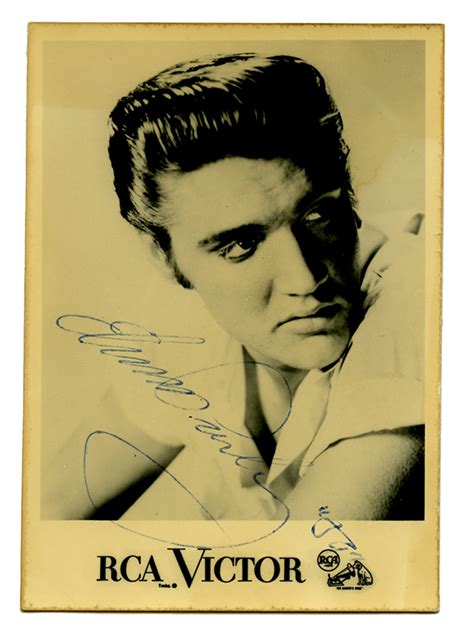 Lot Detail - Signed Elvis Presley RCA Victor postcard.