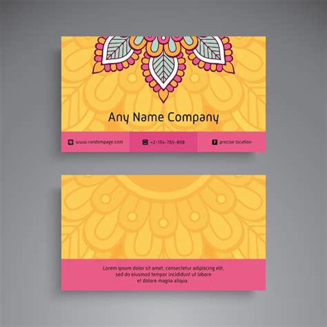 Free Vector | Business card. vintage decorative elements. ornamental floral business cards or ...