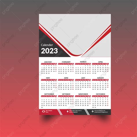 Wall Calendar Design Template 2023 Template Download on Pngtree
