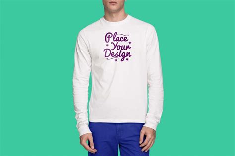 Free Long Sleeve T-Shirt Mockup (PSD)