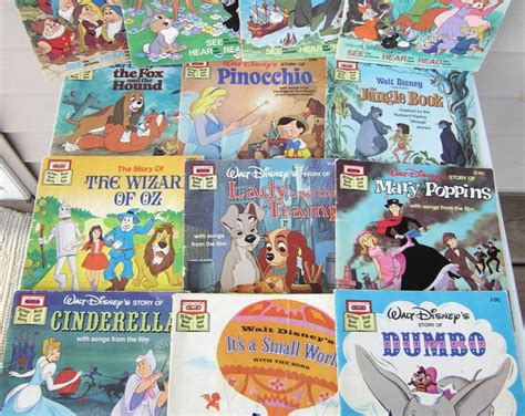 Vintage Walt Disney Read-along Books and Tapes - Etsy