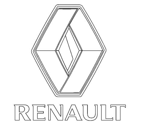 Dibujos de Logotipo de Renault para Colorear para Colorear, Pintar e ...