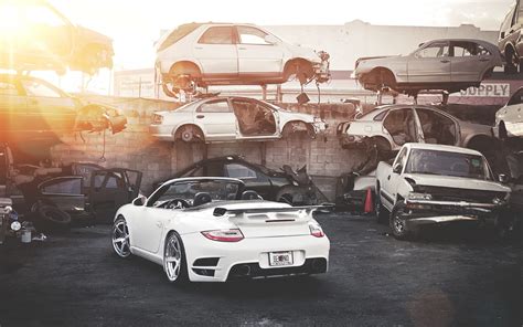 Junkyard Sunlight Porsche HD wallpaper | cars | Wallpaper Better