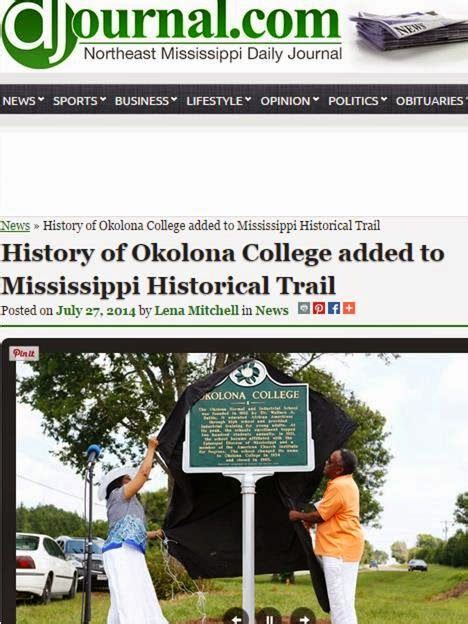 Historical Marker for Okolona College (MS) | Historical marker ...