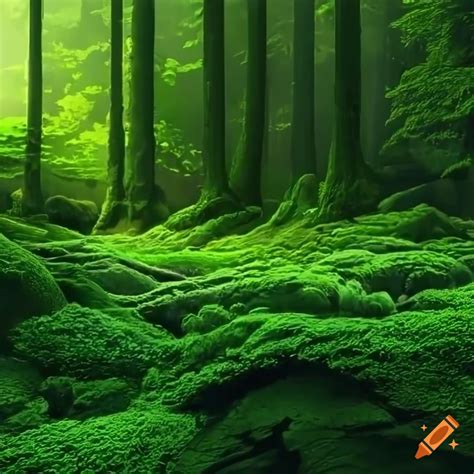 Lush green forest in 8k resolution