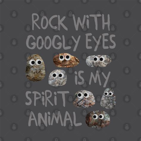 Rock with Googly Eyes - Crafty - T-Shirt | TeePublic