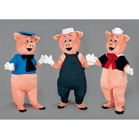 Three Little Pigs Mascot Costume