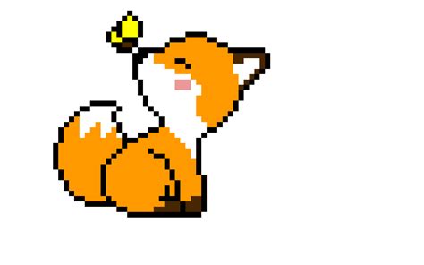 Cute Fox Pixel Art Clipart Pixel Art Drawing Kawaii F - vrogue.co