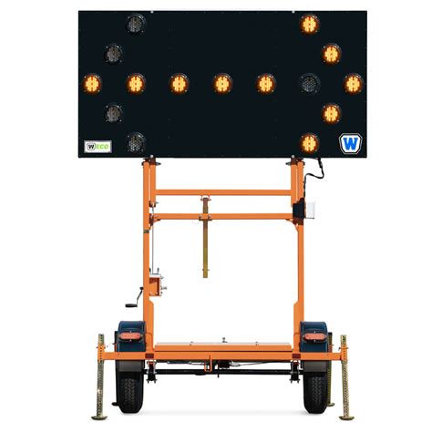 Folding Arrow Board Trailer 15 Lights - Traffic Safety Equipment