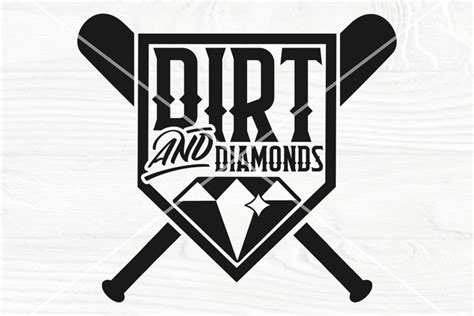 Dirt and Diamonds SVG, Softball SVG Cut File, Baseball Mom