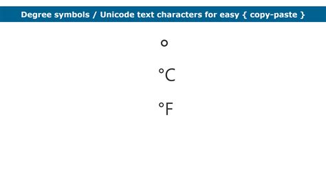 Ascii Degree Symbol