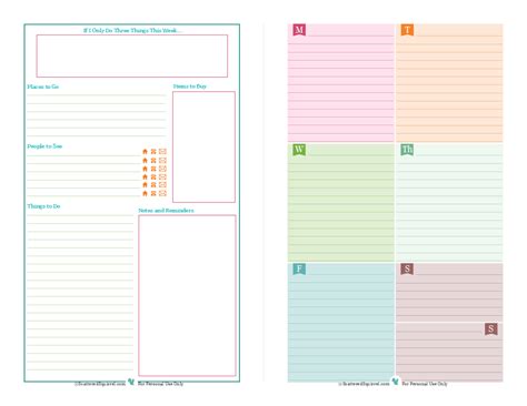 Half Size Planner Printables - Scattered Squirrel