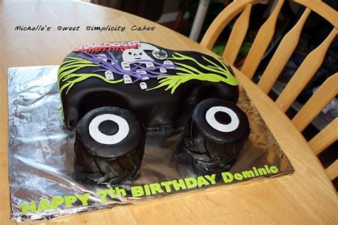 Grave Digger Monster Truck Birthday Cake - Decorated Cake - CakesDecor