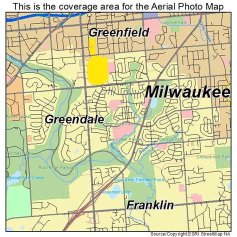 Aerial Photography Map of Greendale, WI Wisconsin