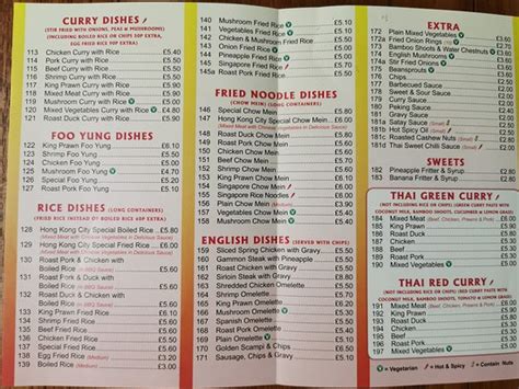 HONG KONG CITY, Dereham - Menu, Prices & Restaurant Reviews - Tripadvisor