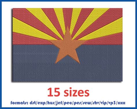 Arizona Flag Embroidery Machines Design Instant Download - Etsy