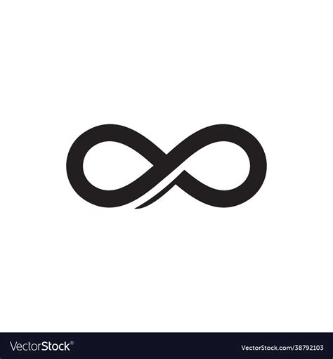 Infinity shape icon logo design Royalty Free Vector Image