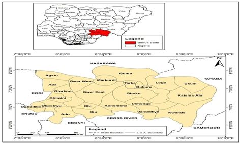 Map of Benue State Source: Adapted from Administrative Map of Nigeria ...