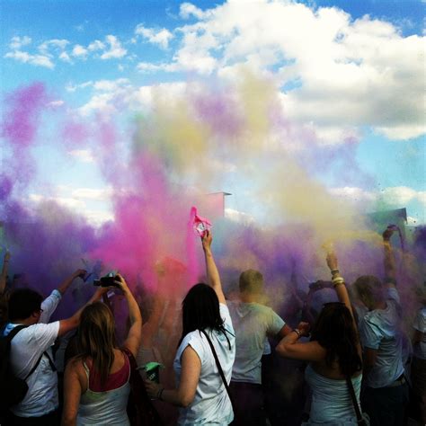 Coloured powder ignites. | Holi festival, Holi party, Color