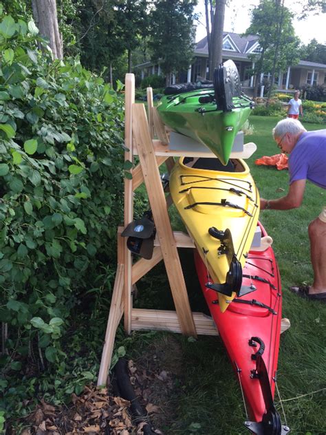 Diy Kayak Rack - Home made kayak rack plans ~ Plans for boat / Also, i review my diy 6 kayak ...