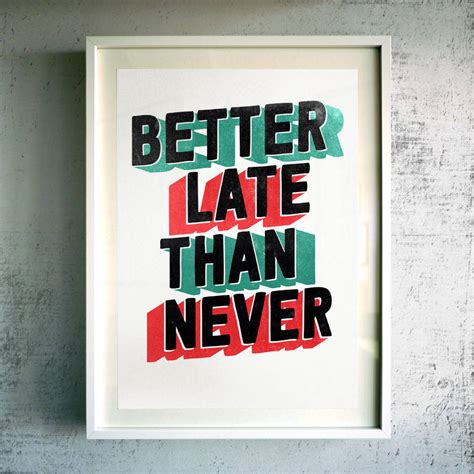 'better late than never' fine art giclée print by muro buro ...