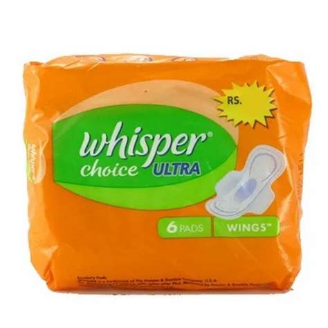 Regular Pads Plain Whisper Choice With Wings Sanitary Pad, Packaging ...