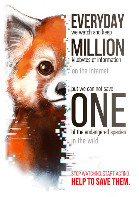 Red Panda eco poster 2016 (en) by Aleoo-Whiter on DeviantArt