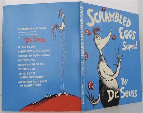 Scrambled Eggs Super by Seuss, Dr: Near fine. hardcover (1953) First Edition. | Bookbid