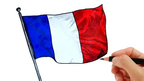 comment dessiner le drapeau de la france | how to draw the france flag | Easy Drawings - Dibujos ...