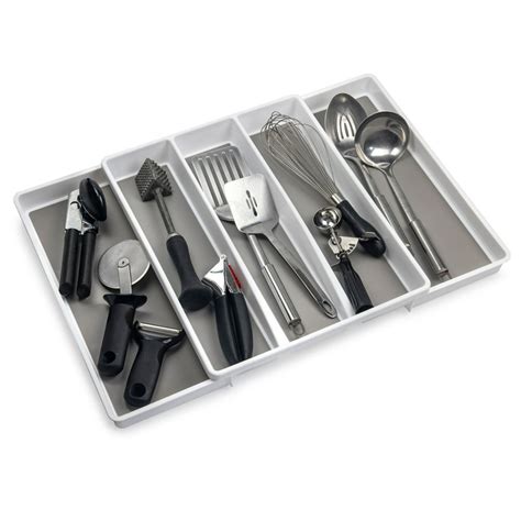 Expandable Utensil Tray Drawer Organizer By Eltow- 5-Compartment ...