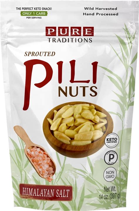 Sprouted Pili Nuts Himalayan Salt 14 oz - Walmart.com