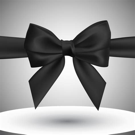 Realistic black bow. Element for decoration gifts, greetings, holidays ...