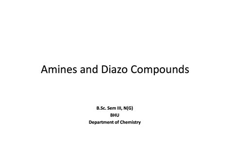 Basicity of amines - B.Sc.(Hons) 1st Year Experiments - Studocu