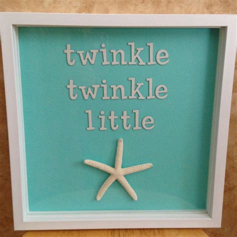 Twinkle twinkle little (starfish) shadow box sign, beach decor Bathroom Beach Theme, Beach ...