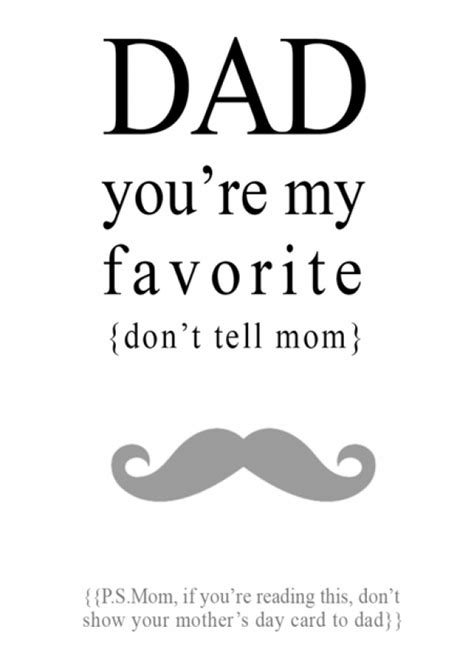 Dad you're my favorite funny printable freebie #father'sday #father's #day #funny | Funny ...