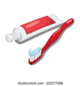 Toothbrush Toothpaste Set Stock Vector (Royalty Free) 105577388 ...