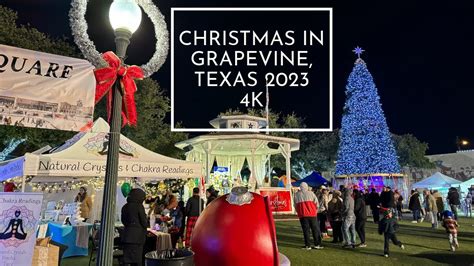 Grapevine, TX Christmas 2023 | 4K Walking Tour - YouTube