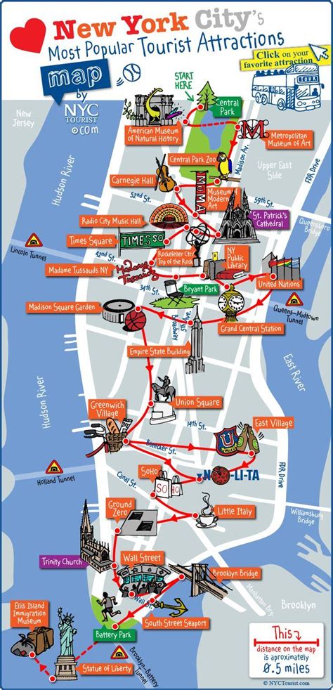 Midtown Manhattan tourist map - Midtown Manhattan attractions map (New ...