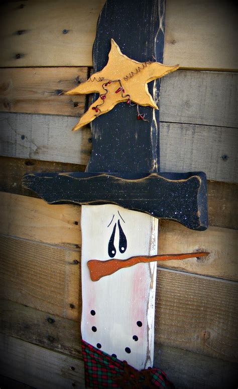 Primitive Snowman Wall Hanging Snowman Decor Primitive - Etsy