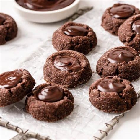 Chocolate Thumbprint Cookies - JoyFoodSunshine