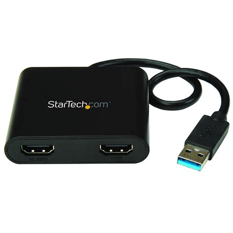 Buy StarTech.com USB 3.0 to Dual HDMI Adapter - 1x 4K 30Hz & 1x 1080p - External Video ...