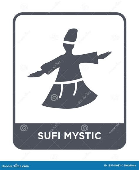 Sufi Mystic Icon in Trendy Design Style. Sufi Mystic Icon Isolated on White Background Stock ...