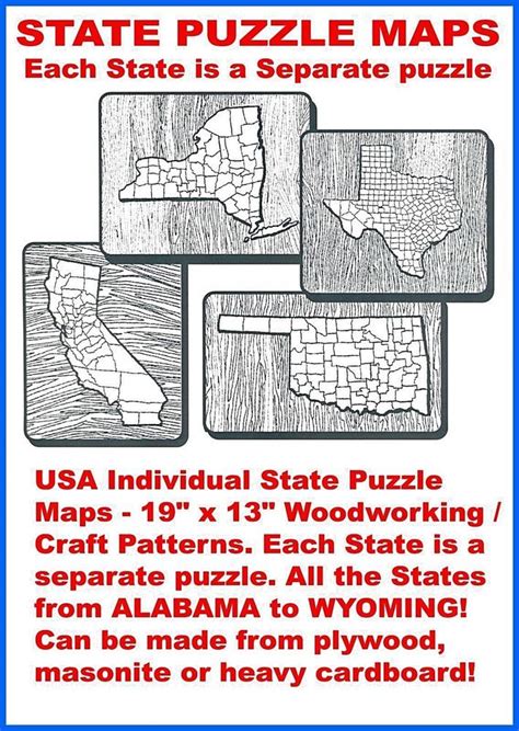 State Puzzle Maps. Each US State is a Separate Puzzle! # ...