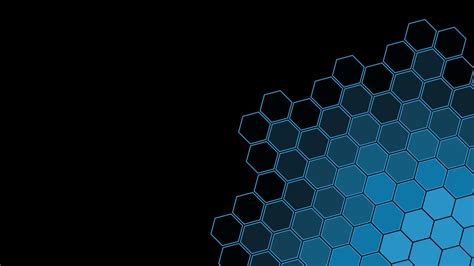3840x2160 Resolution Black Blue Hexagon Pattern 4K Wallpaper - Wallpapers Den