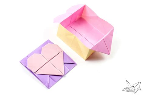 Origami Opening Heart Box / Envelope Tutorial - Paper Kawaii